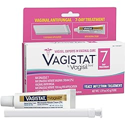 Vagistat 7 Day Yeast Infection Treatment for Women, Helps Relieve External Itching and Irritation, Contains 2% External Miconazole Nitrate Cream & 7 Disposable Applicators, by Vagisil