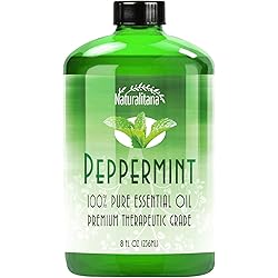 Best Peppermint Oil 8 Oz Bulk Aromatherapy Peppermint Essential Oil for Diffuser, Topical, Soap, Candle & Bath Bomb. Great Mentha Arvensis Mint Scent for Home & Office