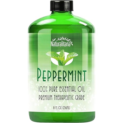 Best Peppermint Oil 8 Oz Bulk Aromatherapy Peppermint Essential Oil for Diffuser, Topical, Soap, Candle & Bath Bomb. Great Mentha Arvensis Mint Scent for Home & Office