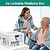 Medicine Lock Box for Medication Safe, Lockable Storage Box Medication Locked Box, Plastic Phone Locking Box Containers for Office and Home Safety