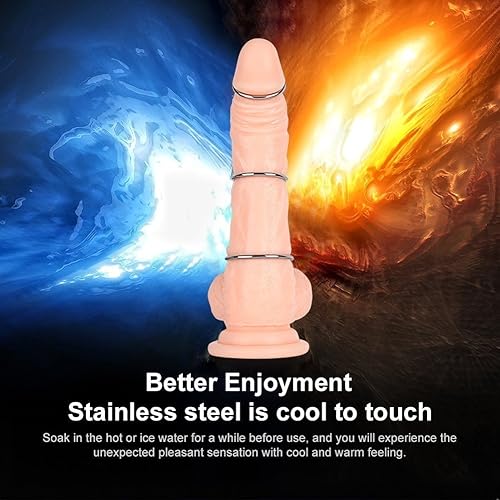 Utimi Cock Rings Stainless Steel Penis Rings Glans Ring Erection Enhancing Rings Erection Toy , 3 Piece