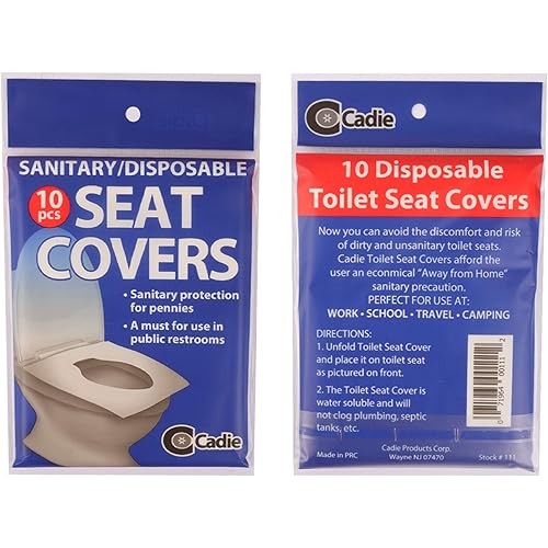 Disposable Paper Toilet Seat Covers - Flushable and Hygienic Biodegradable Travel Paper Potty Barrier for Urinating in Public Hotel,Stations,Restaurants,Plane,Mall,Office,Resealable |1 Pack 10 Count