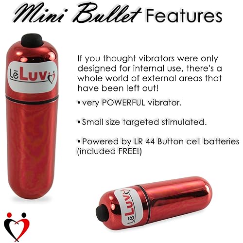 LeLuv Mini Bullet Vibrator 2.25 inch Compact Powerful Discreet 3 Pack Chrome