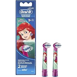 Oral-B Kids Extra Soft Replacement Brush Heads featuring Disney Princesses, Ages 3, 2 count