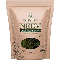 Neem Leaves Crushed Not Powder, Good to Make Fresh Neem Leaf Tea 300 Grams 10.6 Oz, Herbal Supplements - HerbsIndia