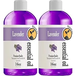 Bulk Size Lavender Essential Oil 16 Ounce Bottle Therapeutic Grade Essential Oil - 16 Fl Oz 16 Fl Oz Pack of 2