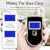 Alcohol Breathalyzer, High-Accuracy Alcohol Breath Tester, Professional Blood Alcohol Tester with 20 Mouthpieces, Digital Blue LCD Display, for Personal Home Party Use