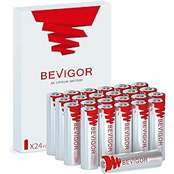 Bevigor Lithium Batteries AA Size, AA Battery 24Pack, 3000mAh Double A Battery, 1.5V Lithium AA Battery, Longer Lasting Lithium Iron AA Batteries for Flashlight, Toys, Remote Control【Non-Rechargeable