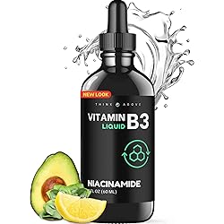 Liquid Vitamin B3 as Niacinamide Supplement - Non Flush Form of Niacin - Convenient Niacin Drops for Women and Men - 2oz 60ml