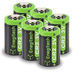 Enegitech CR2 3V Lithium Battery 800mAh 6 Pack with PTC Protection DL-CR2 for Boresighter Golf Rangefinder Funifilm Instax Mini55 Baby Monitor Flashlight Non-Rechargeable