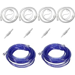 ResOne 10pc 254' Adult Soft Oxygen Tubing Replacement Kit, Purple wSwivel Connectors