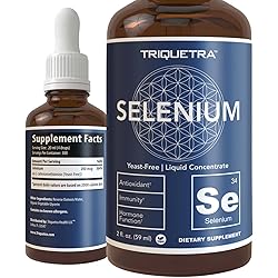 Selenium - 200 mcg, Selenomethionine Form, 300 Servings - Vegan, Glass Bottle, Yeast Free - Sublingual Liquid Concentrate - Antioxidant, Supports Immunity, Thyroid Health 2 oz.