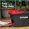 O-Cedar System Easy Wring Spin Mop & Bucket with 3 Extra Refills, RedGray