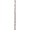 Hiking Walking Trekking Stick - Handcrafted Wooden Walking & Hiking Stick - Made in The USA by Brazos - Safari Hickory Ebony - 48 inches