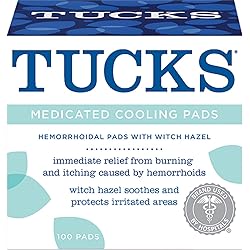 Tucks Medicated Hemorrhoid Cooling Pads. 100 Pads Each Pack of 2