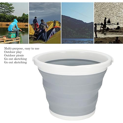 Collapsible Bucket, 10L Collapsible Bucket Portable Folding Water Container Outdoor Car Wash Fishing Travel