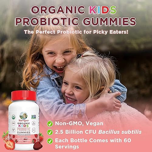 Kids Multivitamin Gummies & Kids Probiotic USDA Organic Gummies Bundle by MaryRuth's | Kids Immune Support | Kids Digestive & Gut Health Supplement