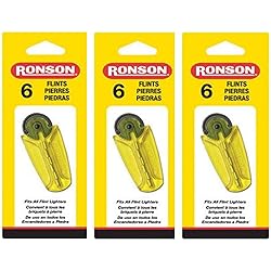 Ronson 1206-144 6-Flint, 3 Pack