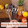 Liacere 360 Pieces Clear Plastic Spoons - Heavyweight Disposable Spoons-6.7inch Heavy Duty clear Cutlery - Plastic Utensils - Perfect for Parties and Restaurants