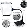 MagniPros 3X Magnifying Glass with Light and Stand, Flexible Gooseneck Magnifying Desk Lamp wUSB Fast Charge & Tablet Stands for Reading Fine Print, Painting, Sewing, Crafts & Close Work