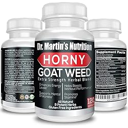 Super Strength 1000mg Horny Goat Weed 120 Capsules with Maca Arginine & Ginseng - Naturally Boost Your Health, Workout Performance, Endurance & Energy, Joint Health for Men & Women 120C