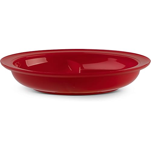 Providence Spillproof Partitioned Plate - 9" Red 3-Pack