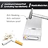 DXIN Cigarette Case Module with Electric Lighter USB Rechargeable for Whole Package 100mm Cigarettes 20pcs King Size,Flameless, Windproof,Moisture-Proof,Silver