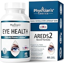 Areds 2 Eye Vitamins w Lutein, Zeaxanthin & Bilberry Extract - Supports Eye Strain, Dry Eyes, and Vision Health - 2 Award-Winning Clinically Proven Eye Vitamin Ingredients - Lutein Blend for Adults
