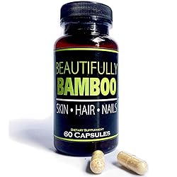 Beautifully Bamboo Ultra Vitamin for Skin, Hair, and Nail Growth. Enriched with Biotin, Bamboo Silica, Amino Acids and more 60 capsules