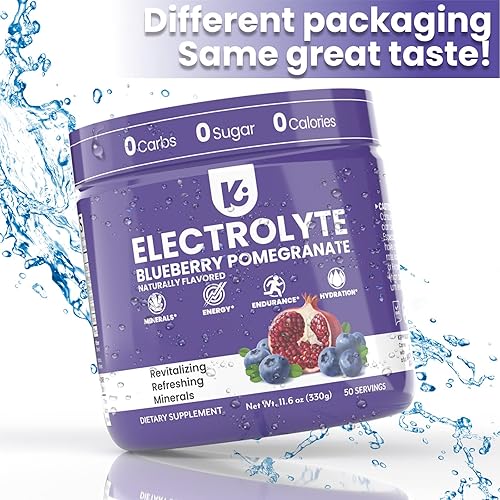 KEPPI Keto Electrolytes Powder - 50 Servings | No Sugar or Carbs | Advanced Hydration Blueberry Pomegranate Electrolyte Supplement. Boost Energy Without Sugar. Keto Electrolytes Powder