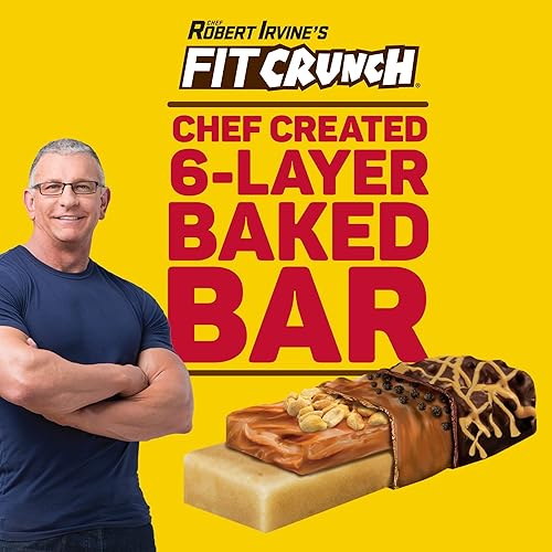 FITCRUNCH Protein Bars, Snack Size Value Pack, Gluten Free, Made with Whey Proteins 20 Snack Size Bars, Peanut Butter