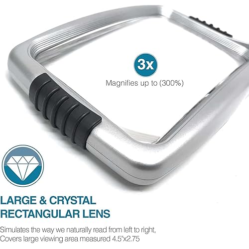 Magnifying Glass with Light and Stand Hands Free Magnifier 10 Dimmable Handheld Led Illuminated Magnifier for Close Work, Elderly Reading, Workbench, Hobbies, AMD.. Magdepo
