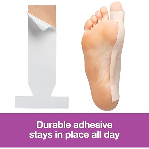 ZenToes Turf Toe T-Straps - 10 Pack Moleskin Splints for Big Toe Injuries - Adhesive Toe Straighteners