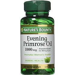 Nature's Bounty Evening Primrose Oil, 1000mg, 180 Softgels 3 X 60 Count Bottles