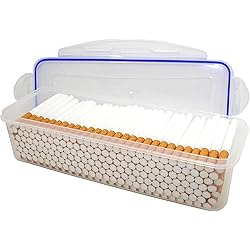 Plastic Container Storage Case for 200 Cigarette Filter Tubes Carton Safe Seal 1