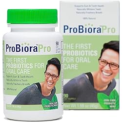 ProBioraPro Oral-Care Probiotic Mints | Supports Healthy Teeth & Gums | Freshens Breath | Gently Whitens Teeth | ProBiora3 Technology With 3 Probiotic Strains Native To The Mouth | 90 Day Supply 90g