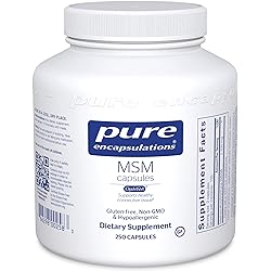 Pure Encapsulations MSM Capsules | Sulfur Supplement to Support Joints, Immune System, Connective Tissue, and Respiratory Health | 250 Capsules