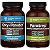 Global Healing Paratrex & Oxy-Powder Kit - Advanced Herbal Supplement Detox of Harmful Organisms for Healthy Digestion & Natural, Oxygen Based Colon Cleanser of Intestinal Tract - 180 Capsules Total