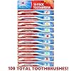 Bulk Individually Wrapped Standard Medium Bristle Toothbrushes for Travel, Hotel, Guests, Disposable use and More 100 Pack