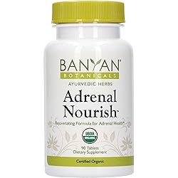 Banyan Botanicals Adrenal Nourish - USDA Certified Organic - 90 Tablets - Balancing Blend for Adrenal Health & Rejuvenation