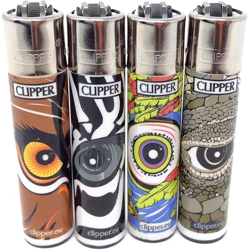 Clipper Eco Lighter Animal Eye Design Set of 4 Different Designs