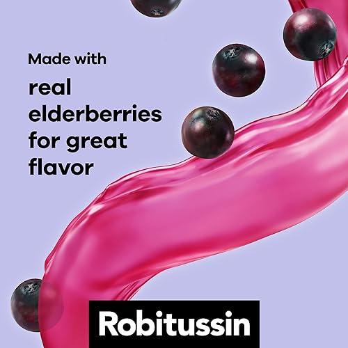 Robitussin Elderberry Cough Chest Congestion DM Children's Cough Medicine, Chest Congestion Relief and Cough Syrup - 4 Fl Oz