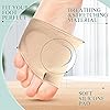 4 Pairs Metatarsal Pads for Women and Men Ball of Foot Cushions Soft Forefoot Pads for Women No Slip Blister Callus Pads Gel Foot Pads for Pain Relief Foot Support Heel Shoes, Black and Beige