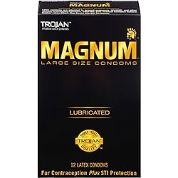 Trojan Magnum Large Size Lubricated Condoms - 12 count