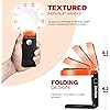 Dicfeos 30X 40X Magnifying Glass with Light and Stand, Folding Design 18 LED Illuminated Magnifying Glass for Close Work, Handheld Large Magnifying Glasses for Reading, Powered by Battery or USB