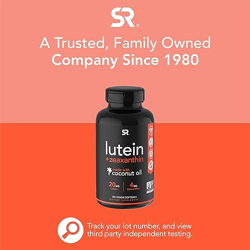 Vegan Lutein Zeaxanthin 20mg with Organic Coconut Oil for Better Absorption ~ Supports Vision & Eye Health ~ The ONLY Vegan Certified & Non-GMO Verified Lutein Available 120 Softgels