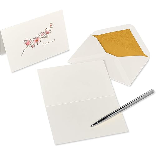 Papyrus Thank You Cards with Envelopes, Magnolia 16-Count