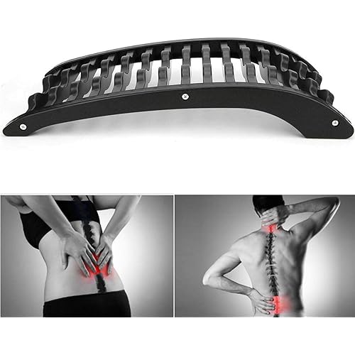 Bright Neck Back Stretch Massage Equipment Relieve Lumbar Spine PainLumbar Spine Enhancement All Black
