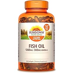 Sundown Fish Oil Extra Strength 1200 mg, 100 Softgels Packaging May Vary