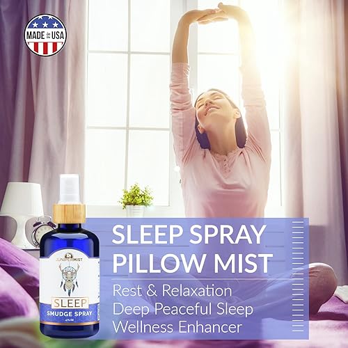 JUNIPERMIST Sleep Spray Pillow Mist 3 Pack - Smudge Spray Blessed in Sedona Lavender, Sage, Bergamot, Frankincense 4 Ounce All Natural Sleep: Relaxing Blend of Essential Oils Calm Body and Mind